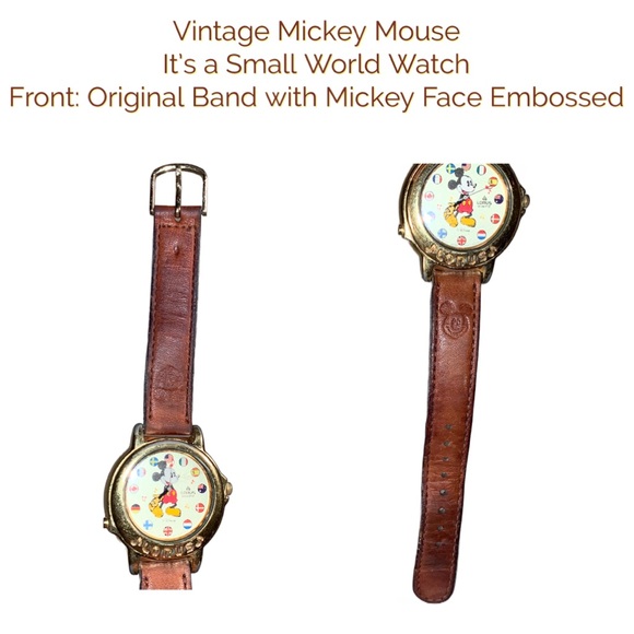 Vintage Mickey Mouse It’s a Small World Watch in Working Condition - Picture 4 of 7